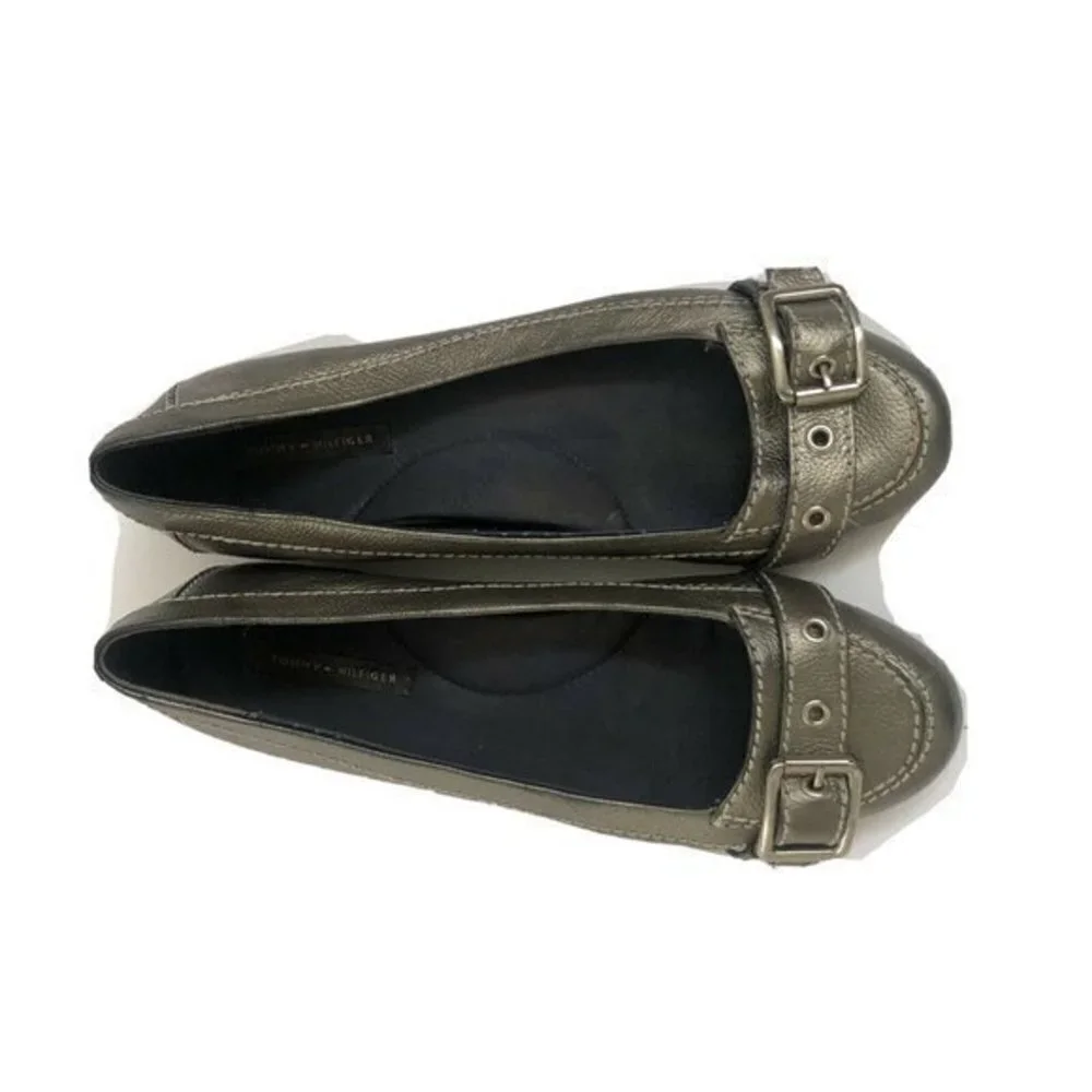 tommy hilfiger Womans Leather Flat Shoes Size 9M